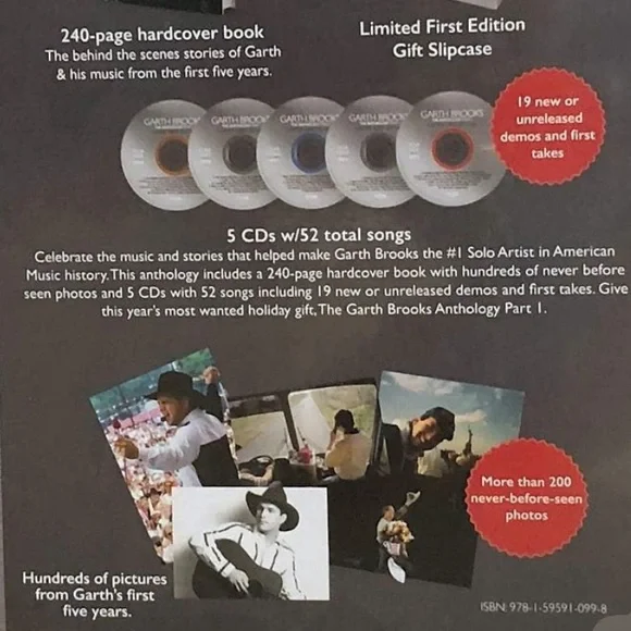 Garth Brooks The Anthology Part 1 Book & 5 CD Set (The Anthology Part 1) - Picture 5 of 10